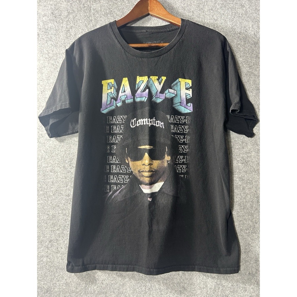 Eazy-E Compton Rap Graphic TShirt Mens Large Distressed Black Vintage Wash Rad